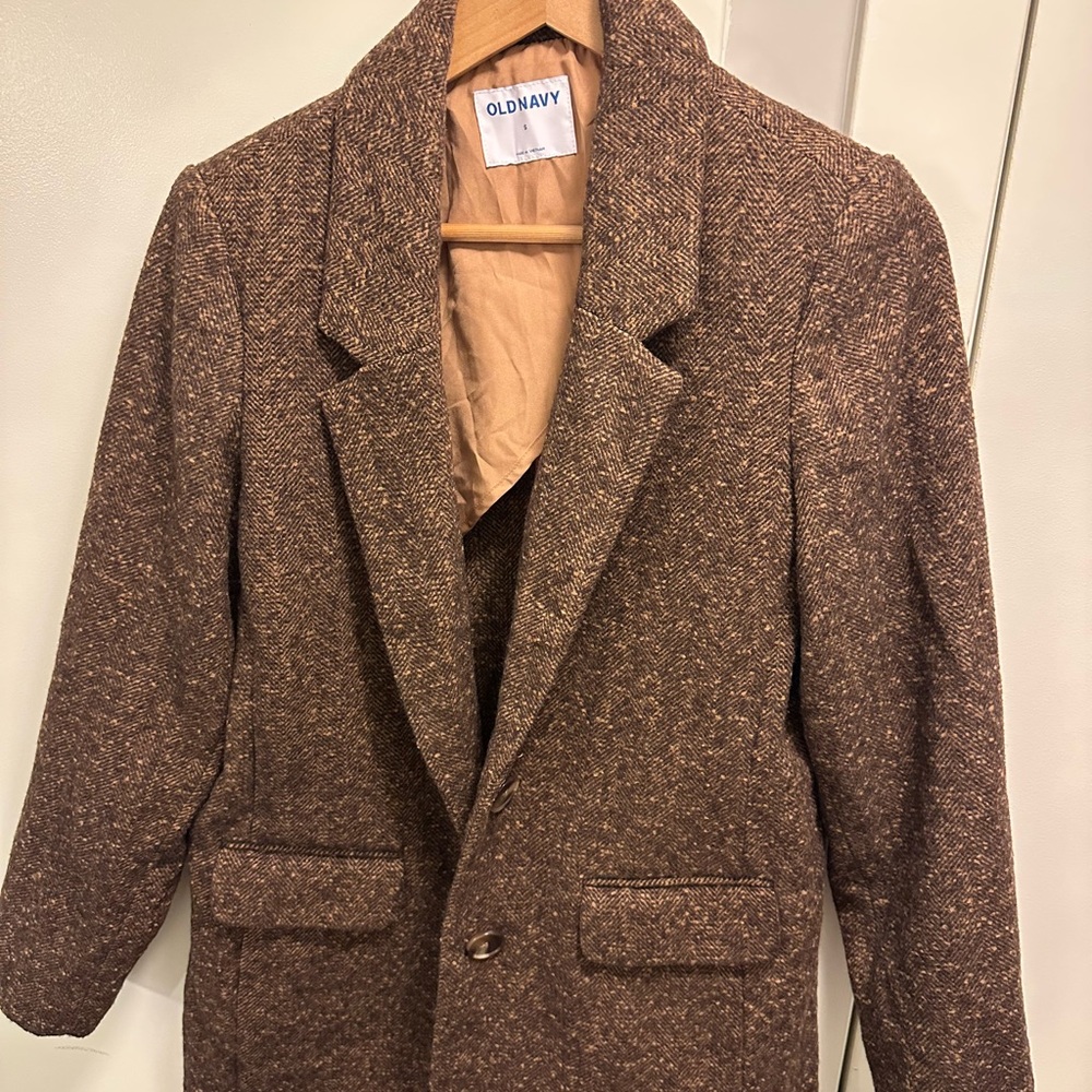 Old Navy Soft-Brushed oversized Herringbone Coat/Blazer